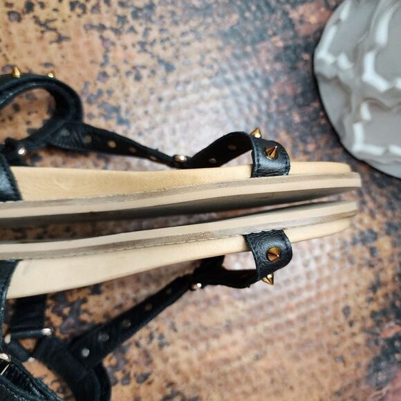 Carvela 'Kilter' Black Studded Leather Sandals - Picture 12 of 16